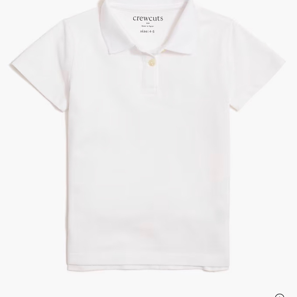 Girls Crewcuts Classic white Kids uniform Polo Shirt size 10 Kids' piqué polo